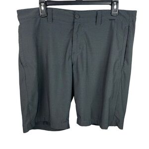 Travis Mathew | Gray Micro Stripe Nylon Blend Golf Shorts